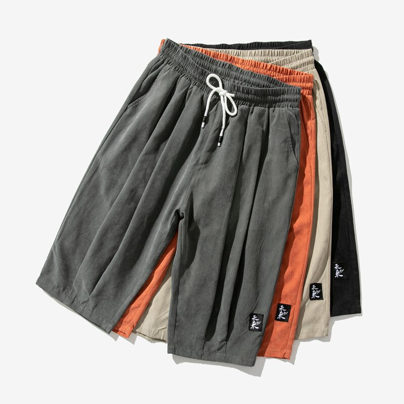 Zomer Shorts Mannen Mode Japanse Stijl Shorts Streetwear Dunne Plus Size 6XL 7XL 8XL Oversize Man Losse Shorts Elasticiteit 56 58