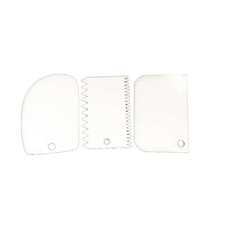 3PCS/Set Reusable Cream Scraper Irregular Teeth Edge DIY Cream Scraper Kit Cake Fondant Mold Tools: 01