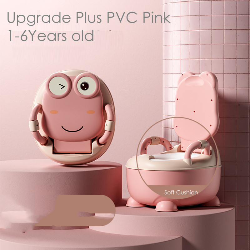 Children's Potties Portable Potty Training Urinal Toilet Seat Girls Boy Potty Kids Toilet Seat Toddler Pot Children Potty Bedpan: Plus Pink PVC