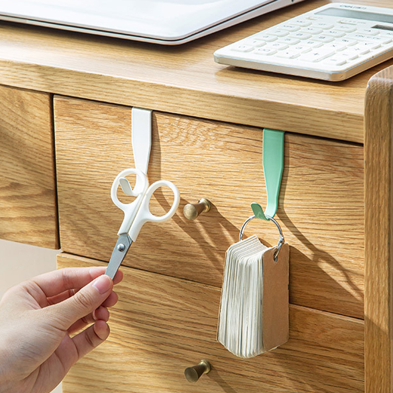 2Stck Schrank Tür Haken Bunte Küche Tür Hinten Aufhänger Schublade Büro Tisch Schlüssel Tasche Lagerung Haken Für Heimat Schlecht zubehör