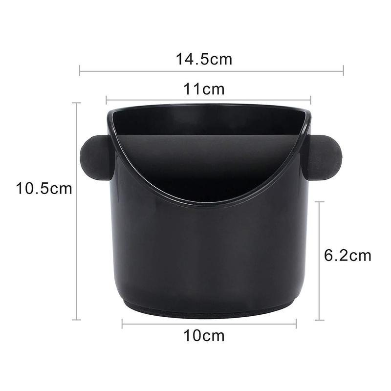 Espresso Knock Box Anti Slip Coffee Grind Dump Bin Waste Bin with Detachable Knock Bar for Barista