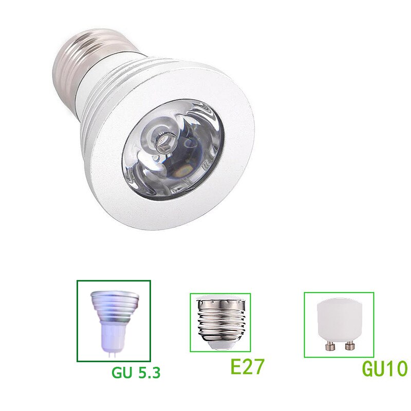 E27 GU10 GU5.3 Led Spot Licht Focos Led 3W Rgb Waterdichte Lamp Huis Tuin Decoratie Met Afstandsbediening 16 kleuren