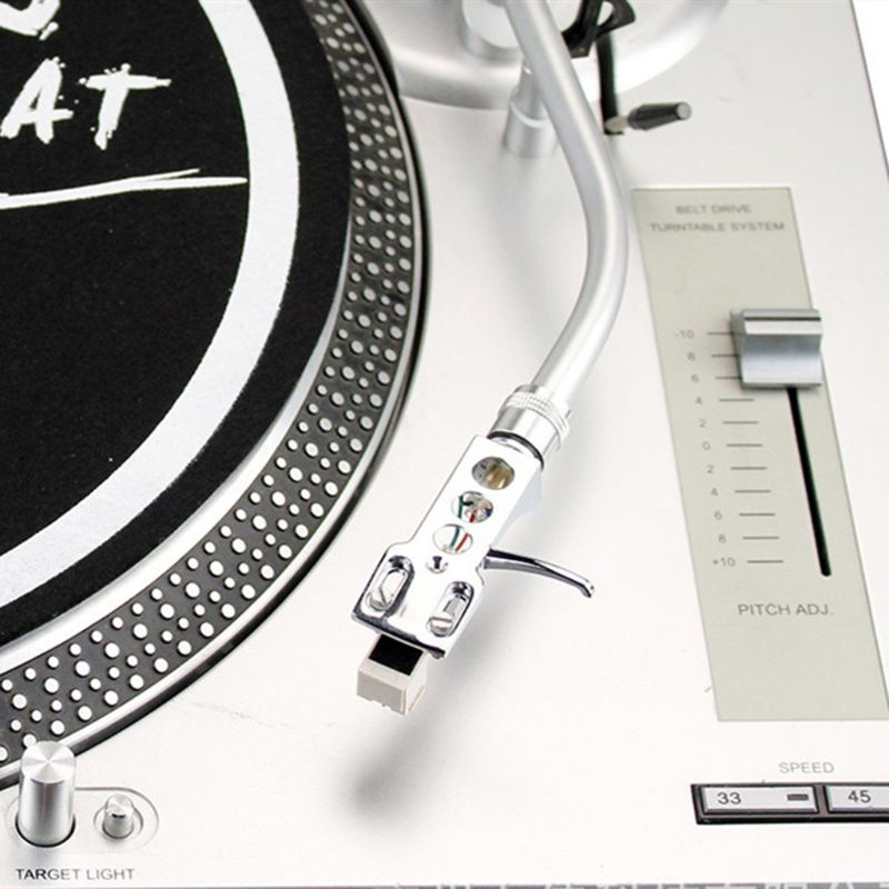 1Set Universal LP Disc Record Player Phono Turntable Headshell Cartridge Rack with 4 Leadwires for Direct-Drive Turntable