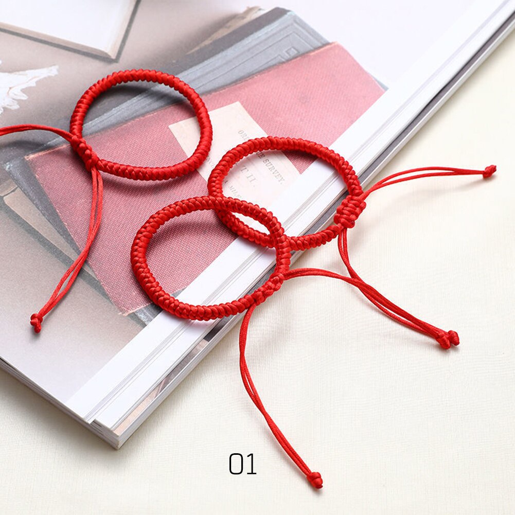 Simple Women&#39;s Charm Rope Red Thread Bracelet On Hand For Men Women Lover Jewelry Supply: 1PC Red