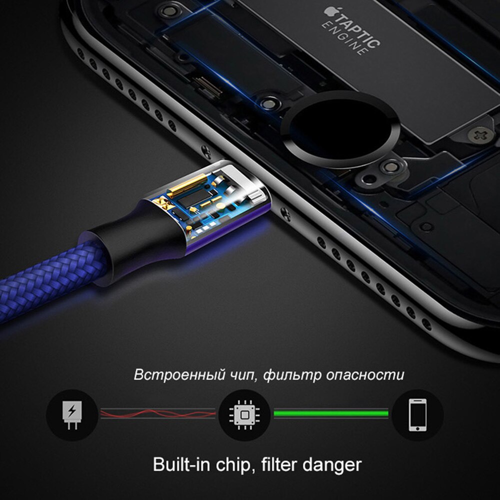 1M 2M 3M USB Charger Cable For iPhone 7 8 Plus 11 Pro XS Max X 5 5S 6 S 6S iPad Long i Phone Data Wire Origin Fast Charging Cord