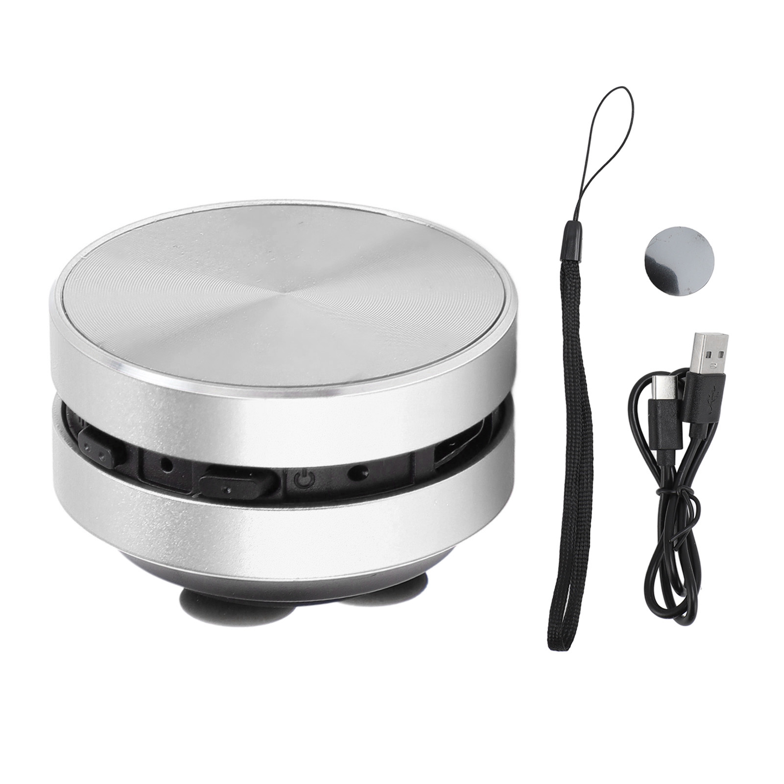 Small Speaker FM Radio Built in Mic Bluetooth Bone Conduction Speaker Large Volume Stereo Aluminum Alloy Rechargeable for Car: silver