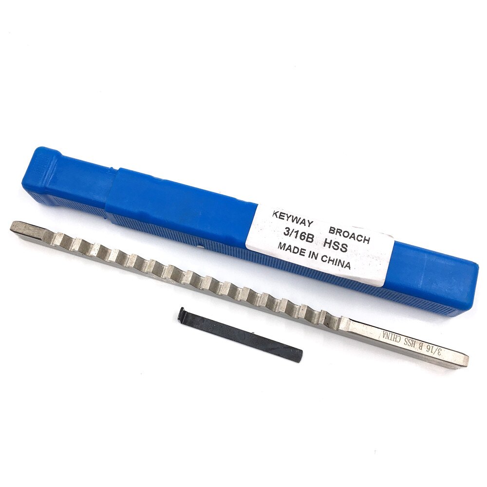 3/16 B Push-Type HSS Keyway Broach Inch Size with Shim Broaching Cutter ...