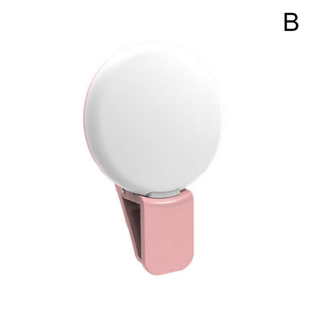 Anillo de luz LED Universal para selfis, luz Flash portátil para la oscuridad del móvil, 9 cámaras para selfis, iluminación de teléfono nocturno para celular Bea O4N2: Rosa