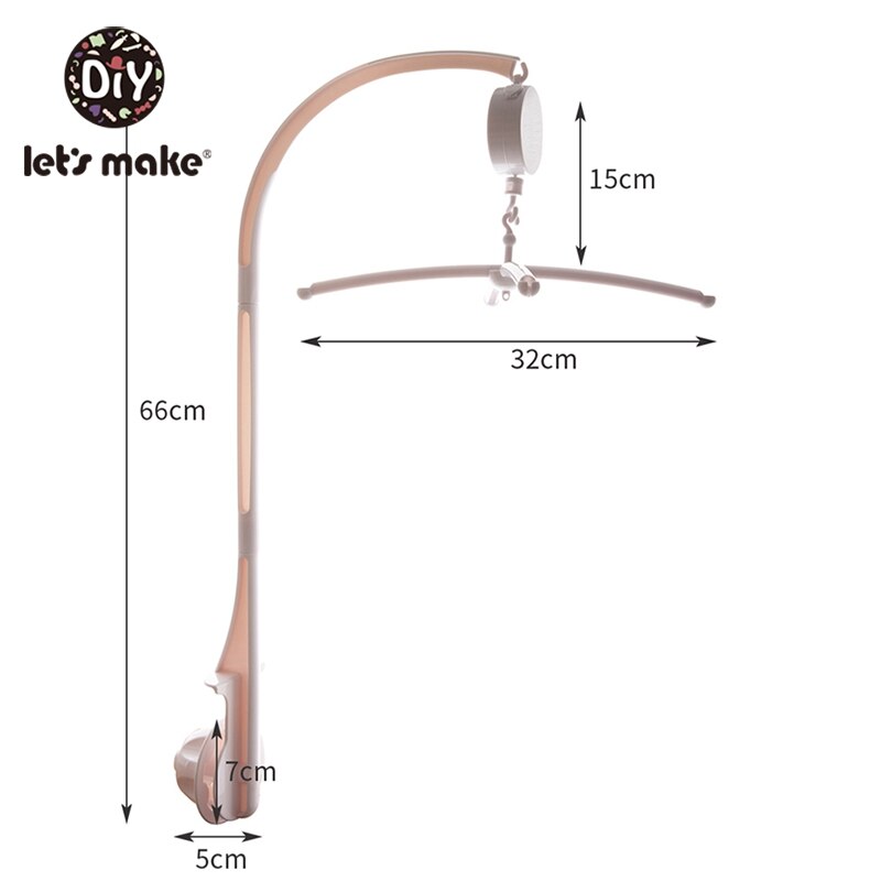Let's Maken Houten Baby Bed Speelgoed Wieg Mobiele Baby Kamer Kinderwagen Muziek Baby Vilt Wol Bal Rammelaars Houten Bijtring speelgoed: Support