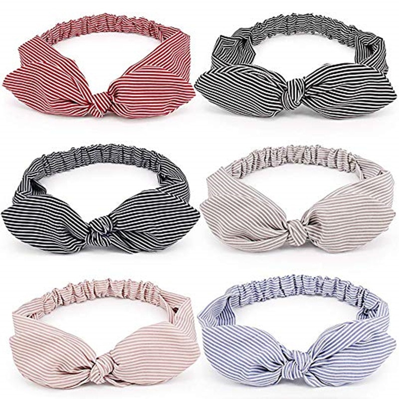 Retrotryck turban pannband elastiskt hårband håraccessoarer för flickor no slip stay on knutna pannband hårband för kvinnor
