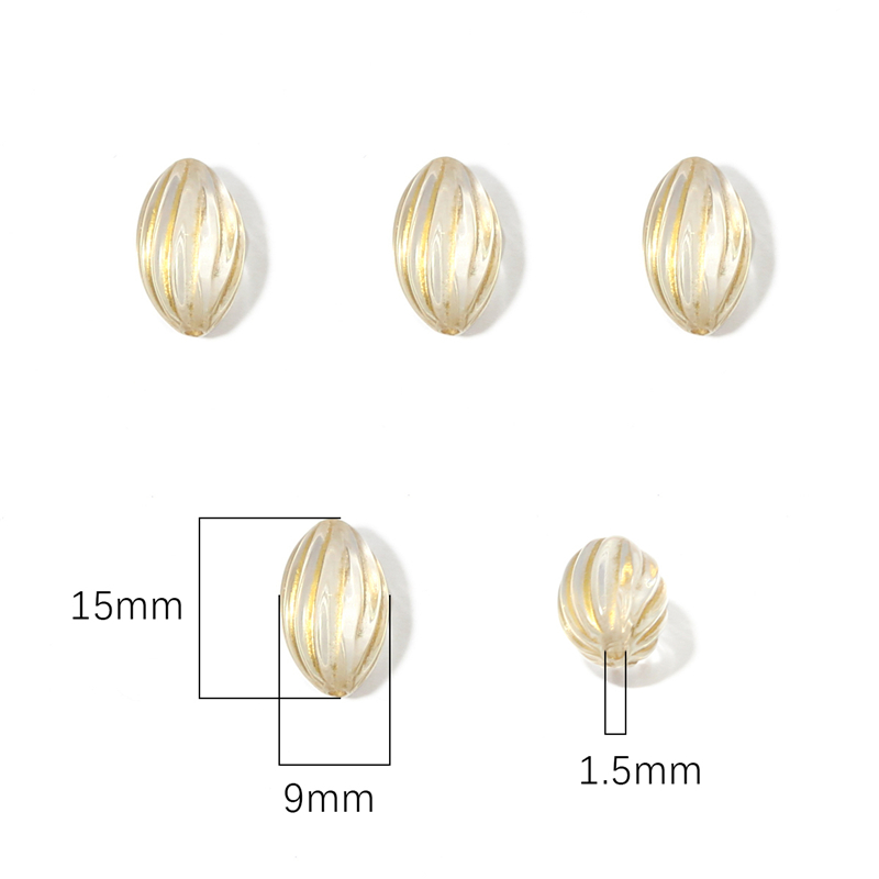 15-80 Uds. Exquisitos dijes acrílicos dorados con dibujo de corazón y flores, cuentas barrocas de Color esmeralda para collar, pulsera, fabricación de joyas DIY