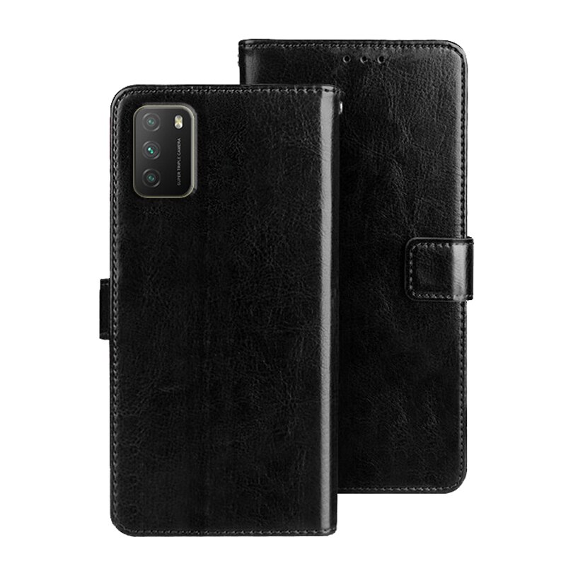Odwróć skórzany pokrowiec na Xiaomi Poco M3 чехол Case portfel z tworzywa syntetycznego stojak Capa Funda Pocophone M3 M2010J19CG pokrowiec ochronny Etui
