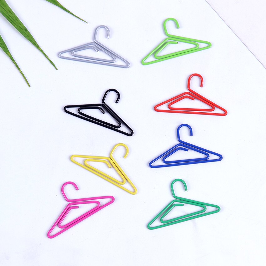 10PCS Paper Clip Small Fresh Cute Stationery Student Shaped Colorful Metal Shape Bookmark Paper Clip