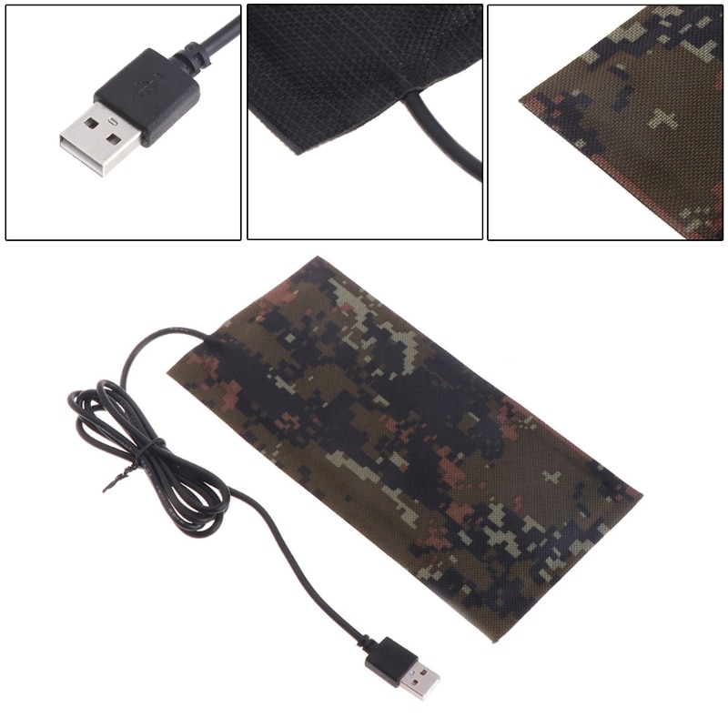 Alfombra de calor USB para mascotas, calentador de fibra de carbono para reptiles, cama impermeable con temperatura constante