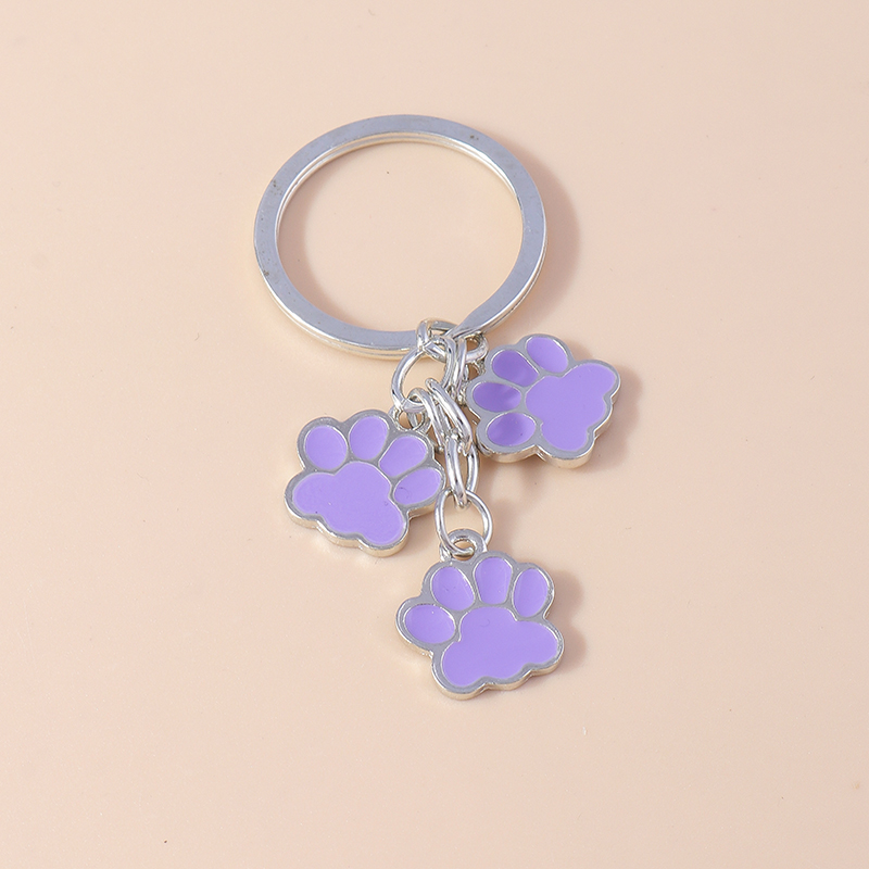 Portachiavi con libellule smaltate carine portachiavi con impronta di gatto portachiavi per auto per donna ciondoli per borsetta per ragazze regali di gioielli DIIY