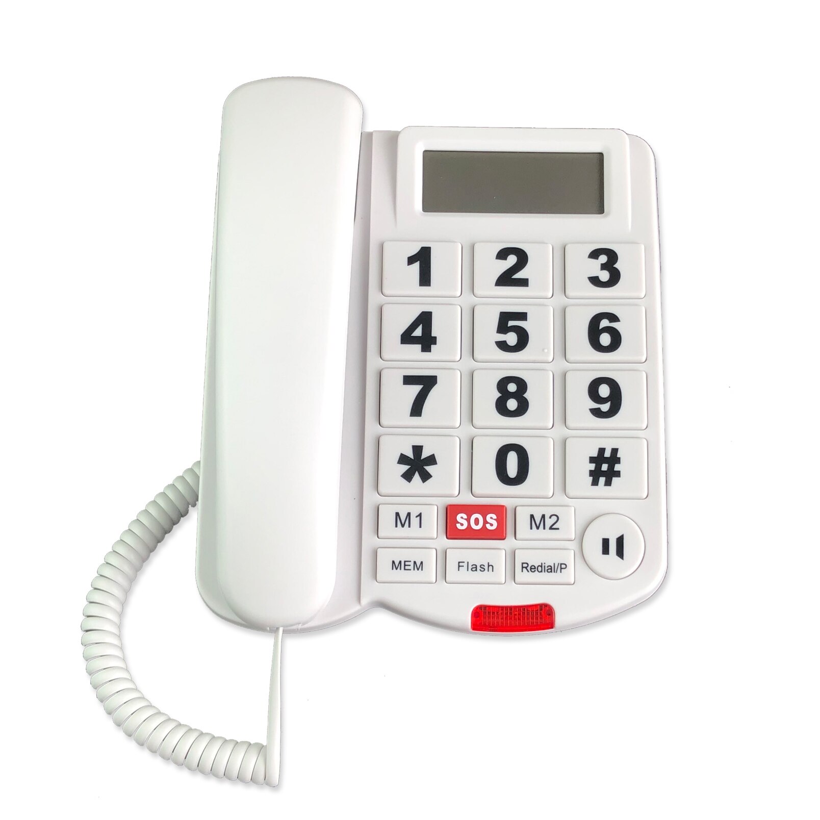 Big Button Telephone for Seniors Caller ID Landline Phones for Elderly Amplified Telefonos Home Phone for Old People with SOS