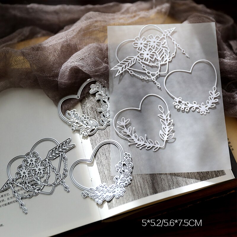 2022 Spring Lace Series Flower Frame Metal Cutting Dies Stencils for DIY Scrapbooking Decorative Embossing DIY Paper Cards: WD20