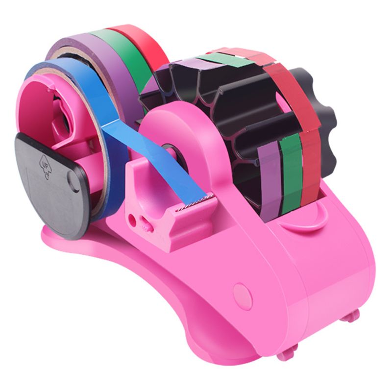 Semi-Auto Tape Dispenser With 35mm Fixed Length Tape Cutter Desktop Office Packing Home Tools M17F