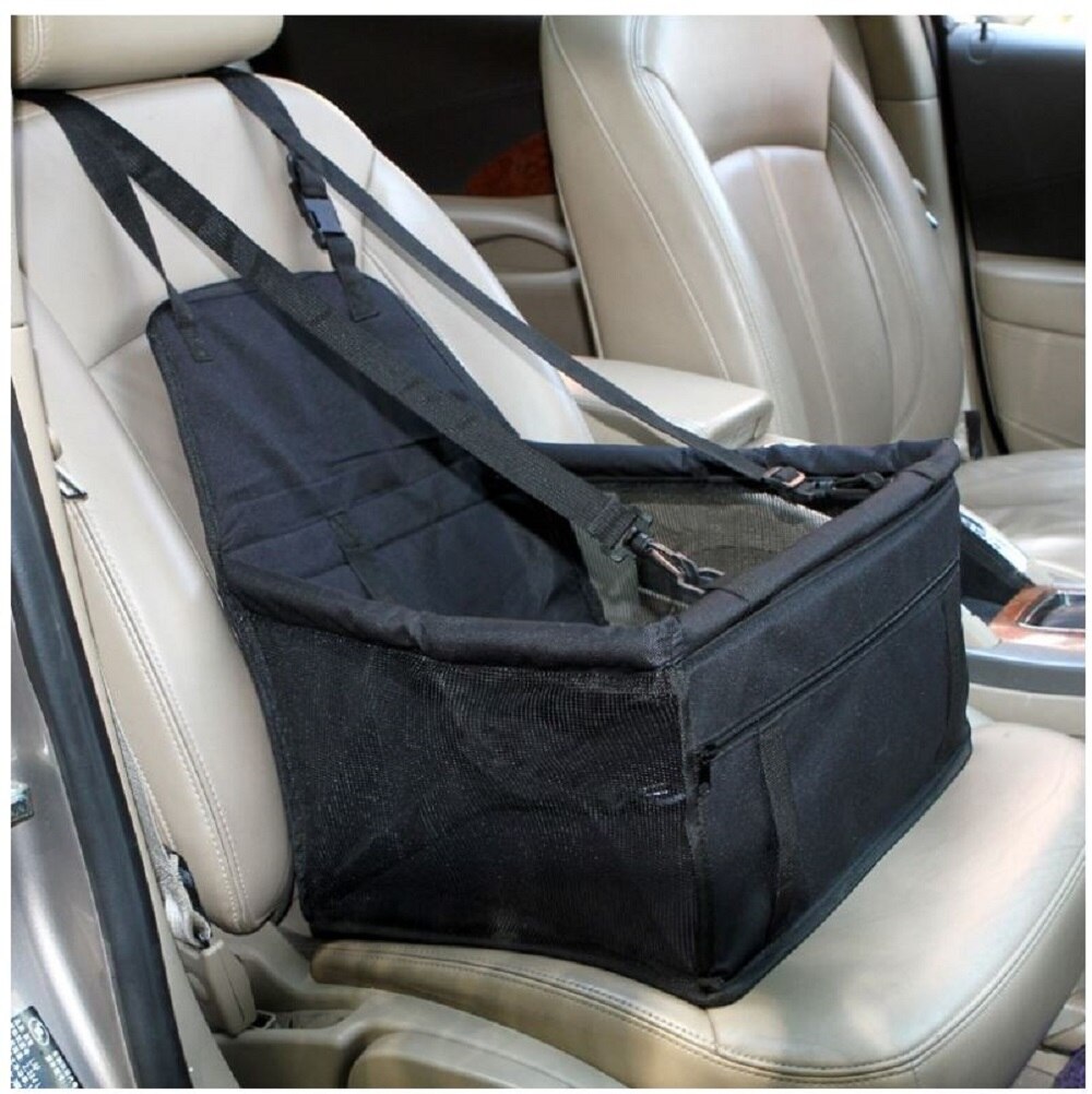 Housse de siège de voiture pour chien hamac pliant sac de transport pour animaux de compagnie transportant et voyageant pour Transportin Perro HondenTassen: Black / 40x35x25cm
