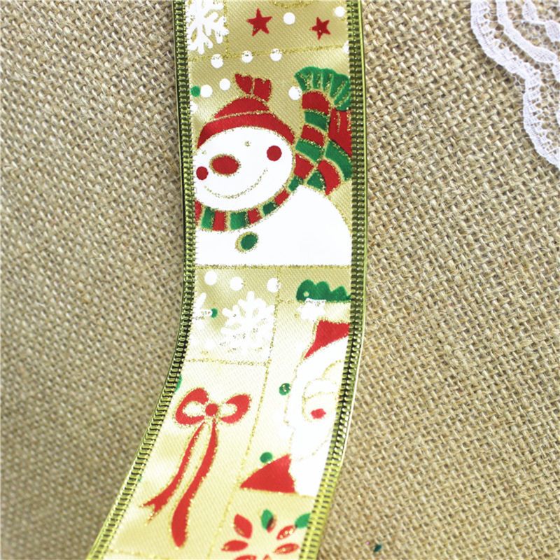 5cm Width 2m Length Christmas Decorative Ribbons Satin Ribbon Craft Ribbons 517E