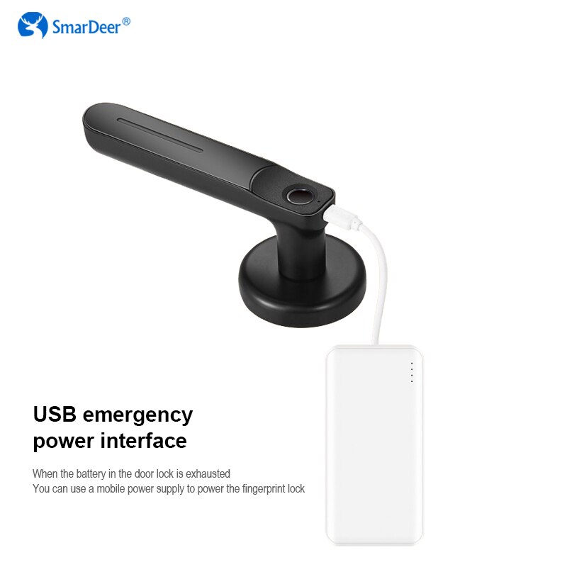 SmarDeer serratura elettronica per impronte digitali per impronte digitali biometriche di sicurezza maniglia accorto serratura per porta casa/Hotel/ufficio