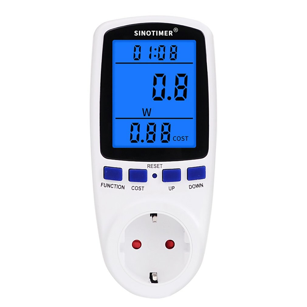 EU UNS UK FR BR AU Steckdose Digital Wattmeter Energie Verbrauch Watt Energie Meter KWh AC 230V 120V strom Mit Backlights