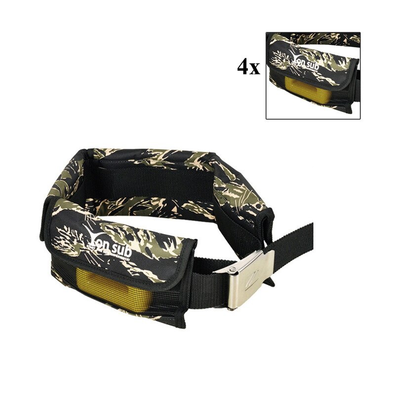 4/3 Pocket Scuba Verstelbare Duiken Gewicht Riem Met Roestvrij Stalen Gesp Water Sport Apparatuur: Green camo-145cm