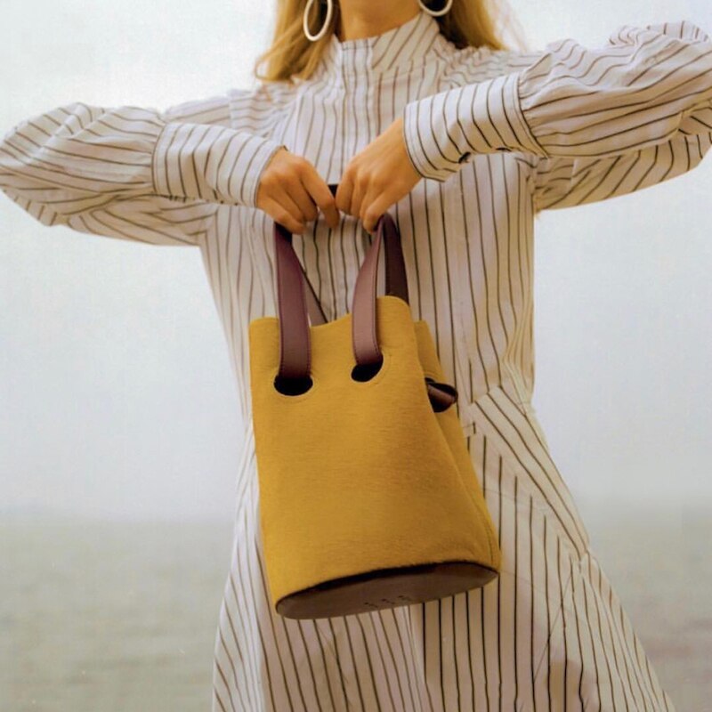 Sac seau sac à main femmes nouvelle personnalité concepteur Vintage cercle lambrissé sacs à main et sacs à main dames sac fourre-tout Simple pour les femmes