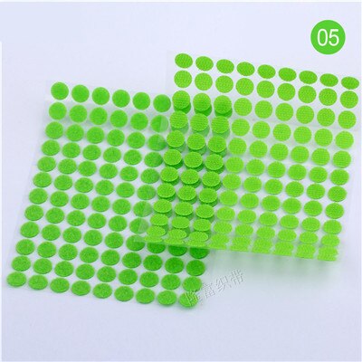 99pai Klittenbandsluitingen Multicolor Zelfklevende Sluiting Tape Haken En Lussen Magic Tape Dots Sticker Klittenbandsluitingen Nylon Thuis Klitterband Lijm: green 99pairs