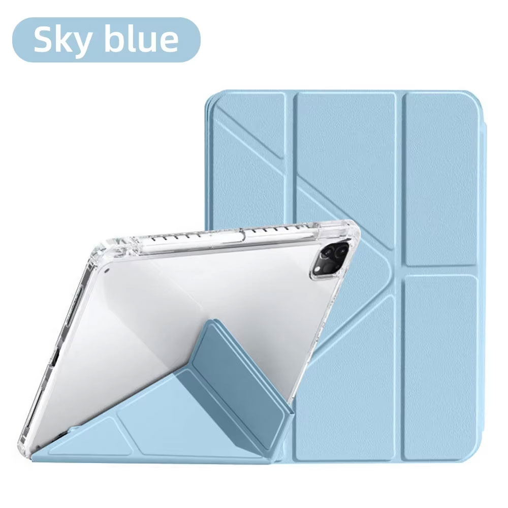 For iPad 10th Generation Case Y-fold Track Clear Cover for Air 4 5 6 10.9in 11in 13in For Air 2 9.7 Pro 11 12.9 13 Mini 6 7 Case: TEN / Blue