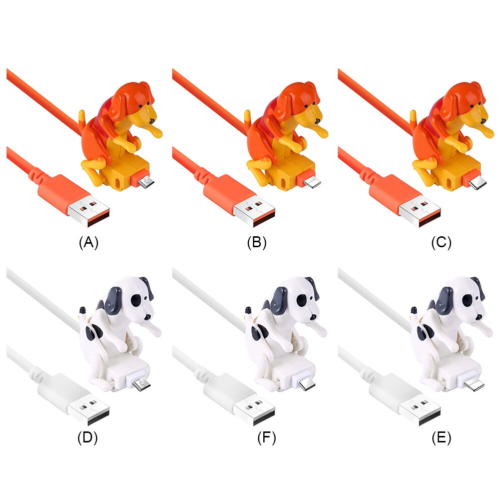 Funny Dog Fast Charger Cable Data Cable For iPhone IOS Android Type-C Mobile Phone Charging Line Prank Phone Accessories