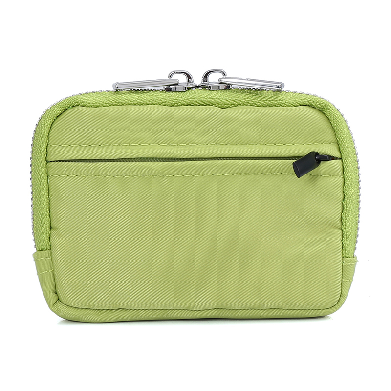 Nylon Clutch Bag Mini Purse Male Female Coin Credit Card Organizer Pouch Zipper Waterproof Card Holder Wear-resistant Wallet: green