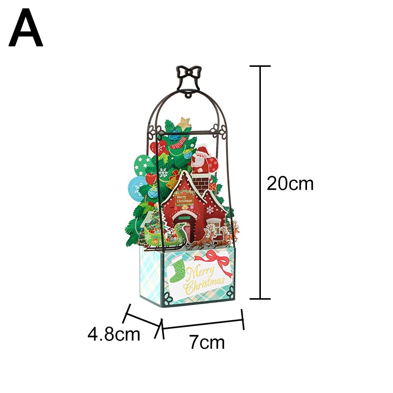 Christmas Pop UP Santa 3D Greeting Card Year Greeting Card Party Invitations Business Card Postcard Merry Christmas: A