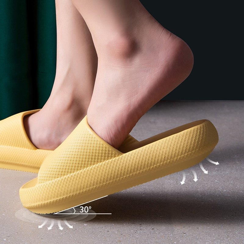 Thick Sole Home Women Slippers 4.5cm Heel Ladies Platform Flat Shoes Non-slip Living Room Indoor Slides Women Slippers