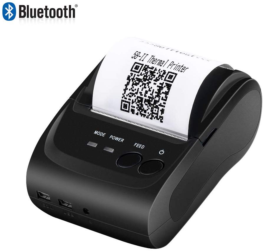 Trådløs bluetooth kvittering termisk printer bærbar personlig regning printer 2 tommer 58mm mini usb pos printer til restaurant