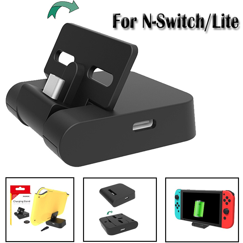 Draagbare Opladen Stand Mini Schakelaar Docking Station Charging Dock Beugel Play Stand Houder Voor Nintendo Schakelaar Lite Console