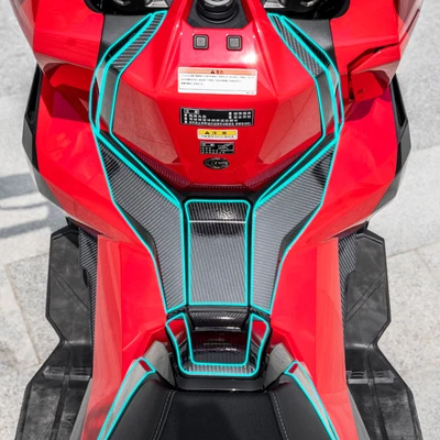 Autocollant en carbone pour moto et Scooter X ADV 750 Xadv 750, autocollant de protection pour tampon de réservoir de moto –: Orange