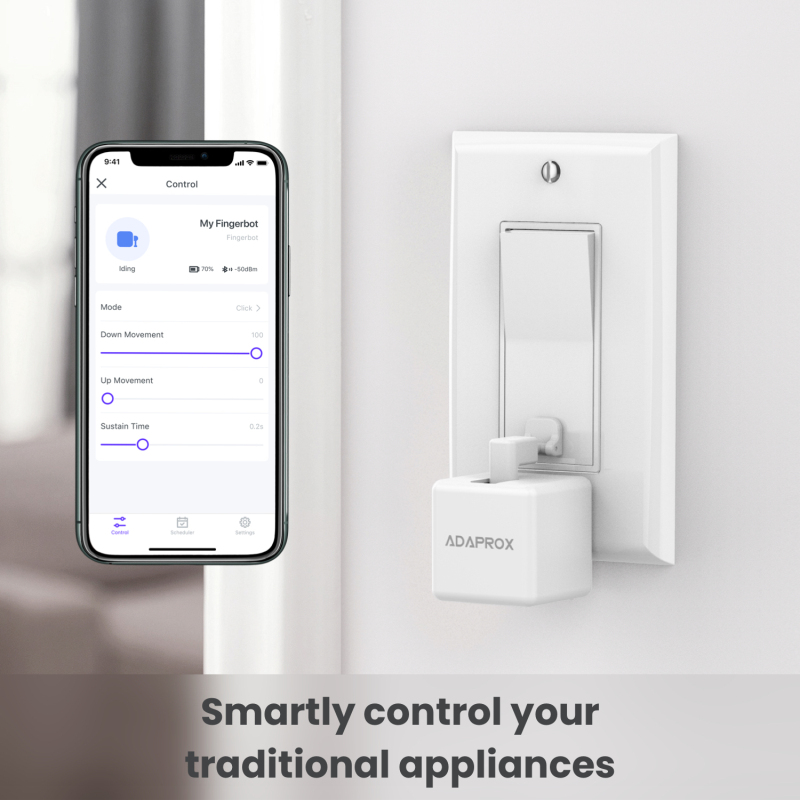 Adaprox Smart Fingerbot Robot Tuya Smart Home Smallest Switch Robot Smart Mechanical Arms Voice Remote Control For Alexa Google