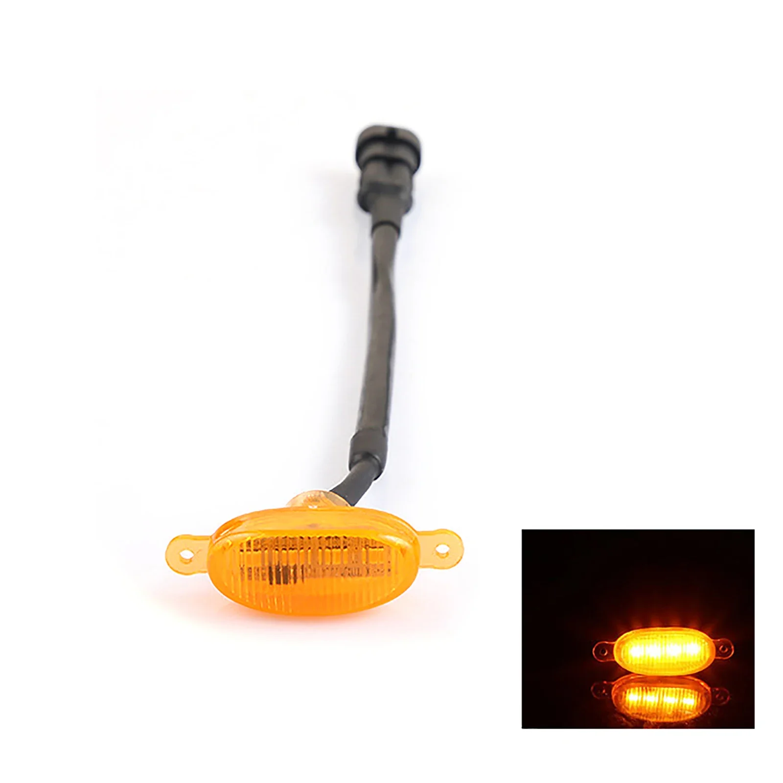 Luz LED frontal para parrilla de coche, lámpara Universal de ojo de águila para maletero, SUV, Ford y Toyota, color blanco ámbar, 4LED: Verde militar / Blanco frío