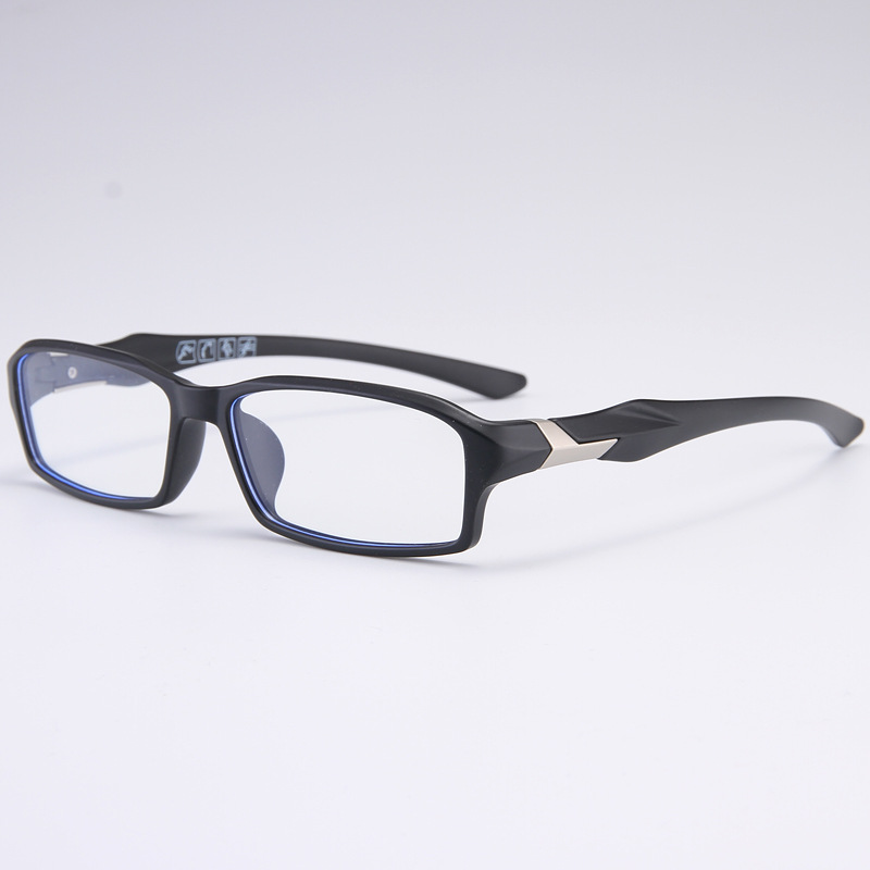 Zerosun Occhiali bianchi Uomo Donna Occhiali sportivi Montatura Uomo Donna TR90 Occhiali per lenti ottiche da prescrizione: nero