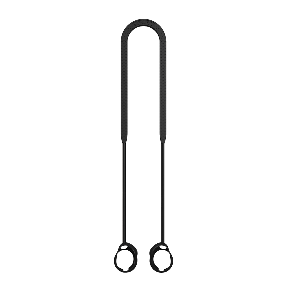 Anti-Verloren Silikon Kopfhörer Seil Halfter Kabel Für Sony WF-1000xm4 Drahtlose Bluetooth Kopfhörer Nacken Gurt Kabel Schnur Sport: Schwarz