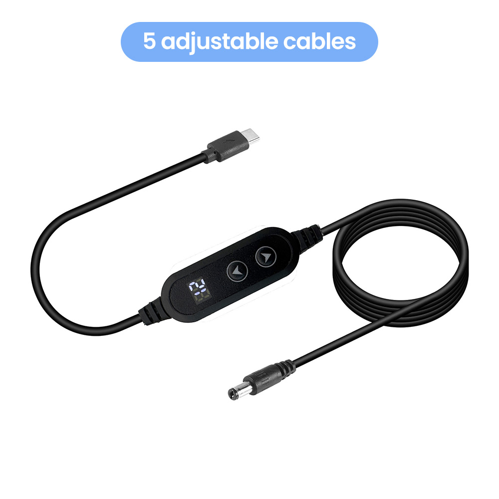 Cavo di alimentazione DC a tipo C aumento USB PD 5V 9V 12V 15V 20V 5.5x2.1mm per router senza fili altoparlante portatile telecamera CCTV: Arancione