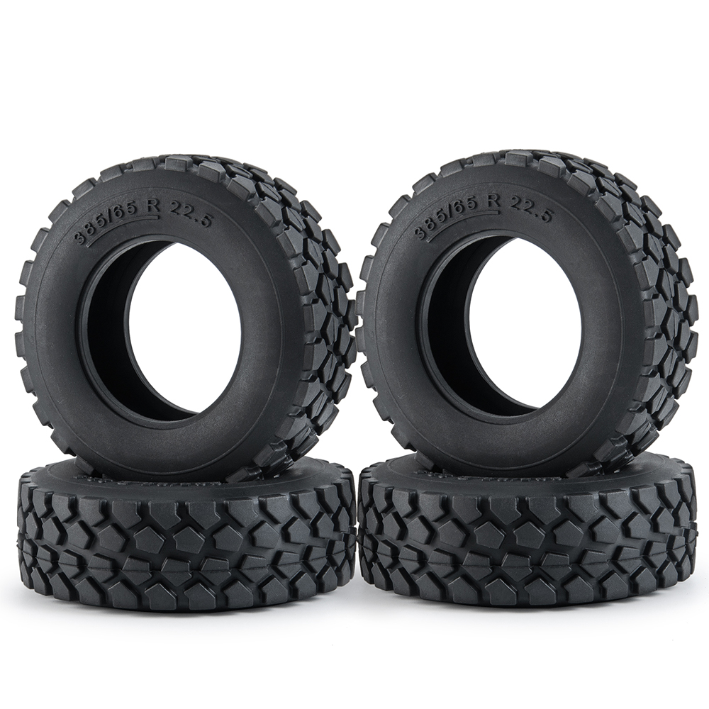 YEAHRUN 22/25/28/30mm neumáticos de goma neumáticos de ruedas para Tamiya 1/14 RC remolque Tractor camión llantas delanteras y traseras accesorios parte: Gris claro