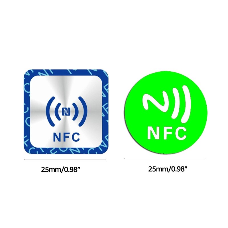 Étiquette NFC Ntag215, 504 octets, 215 étiquettes autocollantes, Badges, étiquette autocollante, 13.56mHz, pour raccourcis d&#39;automatisation ios13, 6 pièces