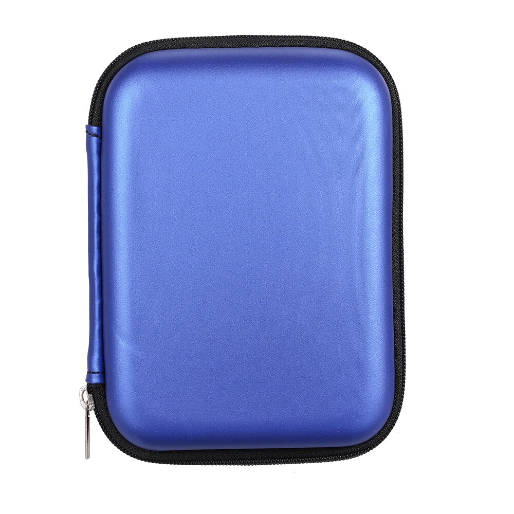 2.5 Inch Hdd Case Eva Shockproof Bag 2.5 "Externe Hdd Power Bank Accessoires Hand Carry Reizen Vw Caddy ssd Case: Blauw