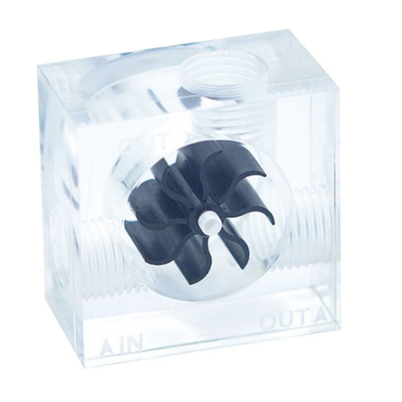 Acrylic PC Computer Water Cooling Flow G1/4 Thread 3-Ways Water Flow Meter Indicator Cold Liquid Flow Rate: Black