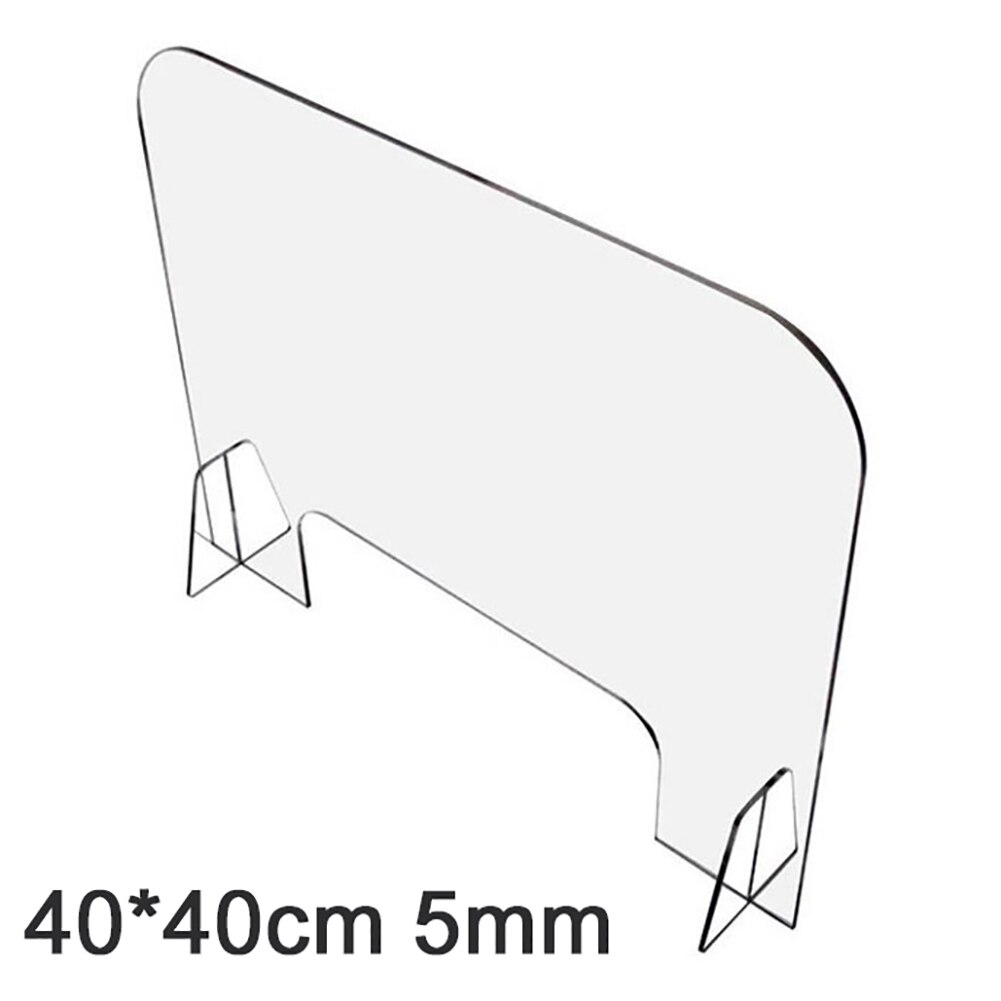 Protective Acrylic Shield Sneeze Guard For Counter Desktop Freestanding Transparent Acrylic Shield Business Customer Security