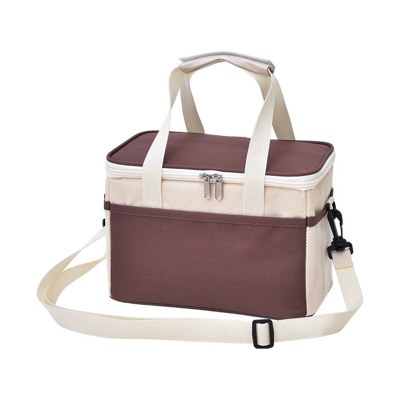 Thermische Lunch Tas Voor Werk Outdoor Picknick Koeltassen Koelkast Reizen Geïsoleerde Ice Pack Draagbare Opslag Container X385H: Coffee
