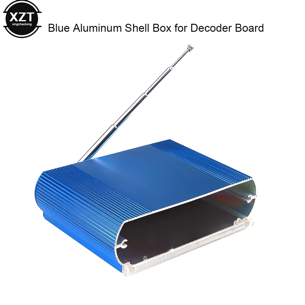 Niebieska aluminiowa obudowa modułu do dekodera Bluetooth WMA Odtwarzacz muzyczny MP3 Moduł radia samochodowego Obsługa USB FM TF