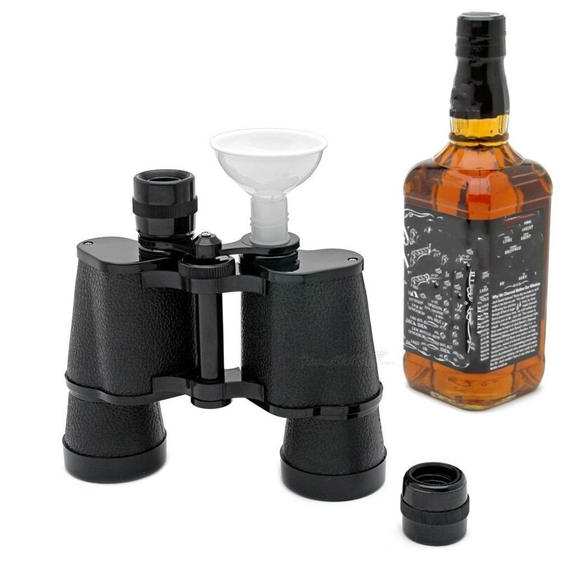 Double Sided Binocular Flask Travel Water Bottle Sport Drinkware Russian Flagon Whiskey Bottle Shot Flask Shaker Whisky Pot